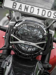 Legundary Custom headlight grill for Hero Xpulse 200 4V black mild steel headlight protector
