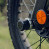 Legundary Custom KTM 390 Enduro R Rotex Front Wheel Slider black silver CNC aluminium fork axle protector