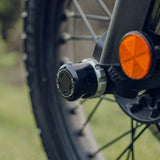 Legundary Custom KTM 390 Enduro R Rotex Front Wheel Slider black silver CNC aluminium fork axle protector