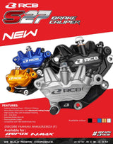 RCB S-27 Series Front Brake Caliper 01BC086 in Red