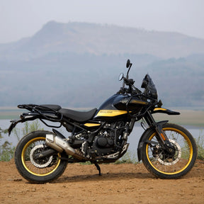 Auto Engina Saddle Stay installed on Royal Enfield Himalayan 450 for soft side luggage support