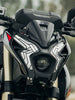 Legundary Custom Venator Headlight Grill for Bajaj Pulsar NS400Z Black Mild Steel Headlight Protector Guard