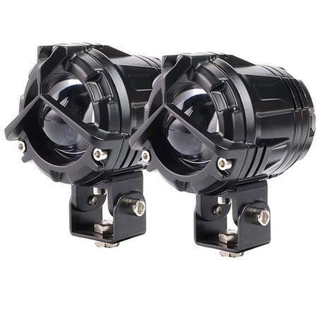 LIU HJG Mercedes Y Lens Dual Colour LED Fog Lights 90W for Motorcycles Cars and Jeeps