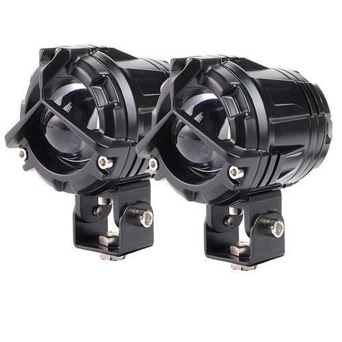 LIU HJG Mercedes Y Lens Dual Colour LED Fog Lights 90W for Motorcycles Cars and Jeeps
