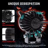 LIU HJG New Model Owl Fog Light For Bike/Car/Thar/Jeep ( Cool White, 40W each * 2 = 80W Total ) - Pack of 2