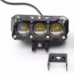 Original HJG Series of Premium Fog Light (3 Round LED HJG Fog Light, 60W per pc * 2 = 120W Total) White Yellow