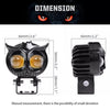 LIU HJG New Model Owl Fog Light For Bike/Car/Thar/Jeep ( Cool White, 40W each * 2 = 80W Total ) - Pack of 2