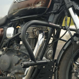 Moto Torque heavy duty crash guard with X-Protect sliders for Royal Enfield Meteor 350 engine protection accessory