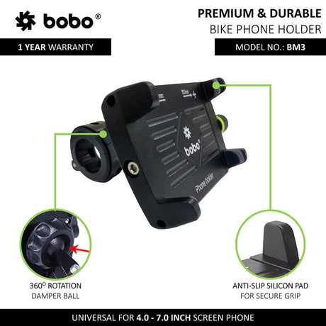 BOBO BM3 aluminium bike phone holder motorcycle mobile mount universal handlebar smartphone holder