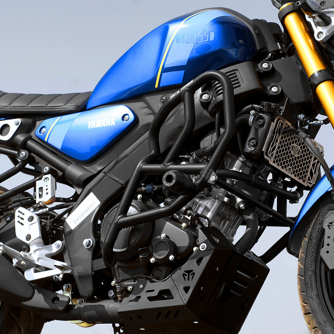 Moto Torque Black Crash Guard with Nylon Sliders for Yamaha XSR 155