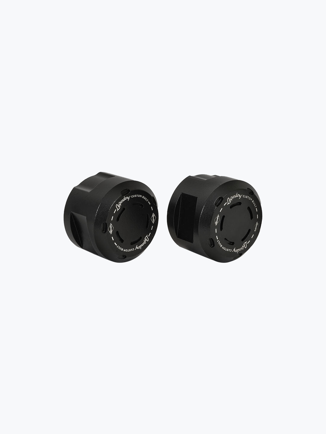 Legundary Custom KTM 390 Enduro R Rotex Front Wheel Slider black silver CNC aluminium fork axle protector