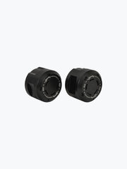 Legundary Custom KTM 390 Enduro R Rotex Front Wheel Slider black silver CNC aluminium fork axle protector