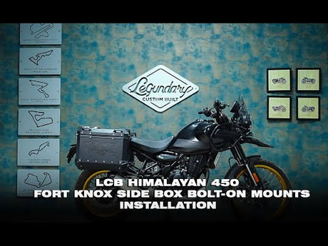 LEGUNDARY CUSTOM Himalayan 450 Fort Knox Side Box Bolt-On Mounts Black Pannier Brackets