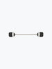 Legundary Custom KTM 390 Enduro R Rotex Front Wheel Slider black silver CNC aluminium fork axle protector
