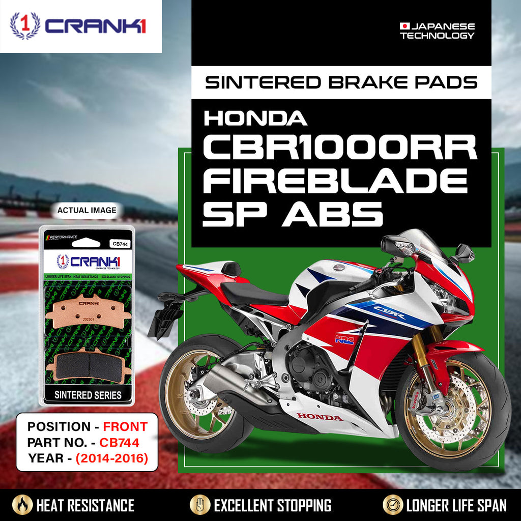 CRANK1 CB744 Sintered Front Brake Pads for Honda CBR1000RR ABS Fireblade SP 2014-2016 2 Sets
