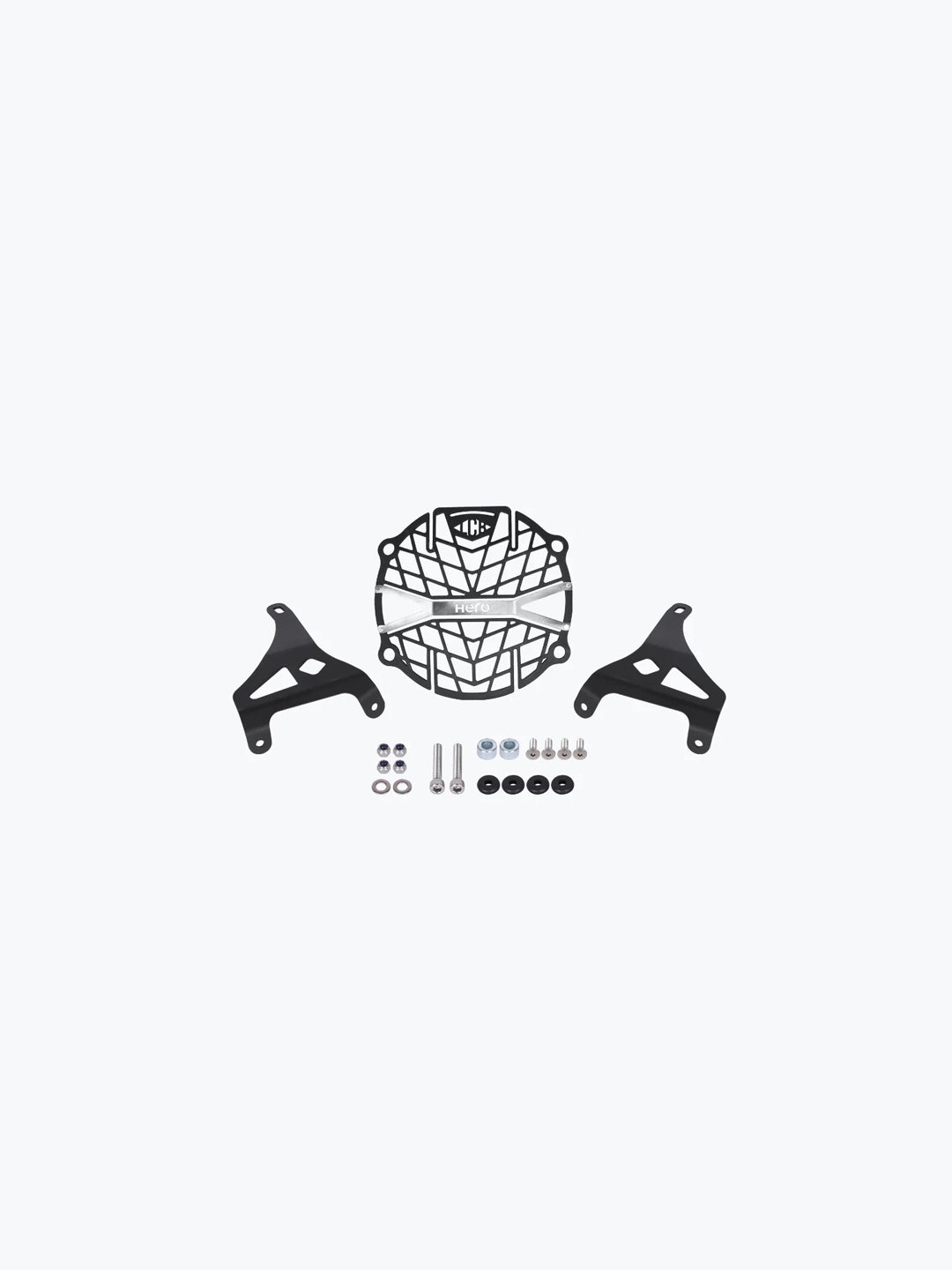 Legundary Custom headlight grill for Hero Xpulse 200 4V black mild steel headlight protector