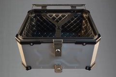 Moto Vanguard 55L silver aluminum motorcycle top box