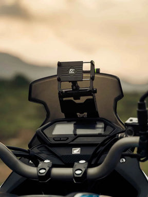Legundary Custom CB200X NX200 ploigos gps mount mild steel black mobile holder bracket