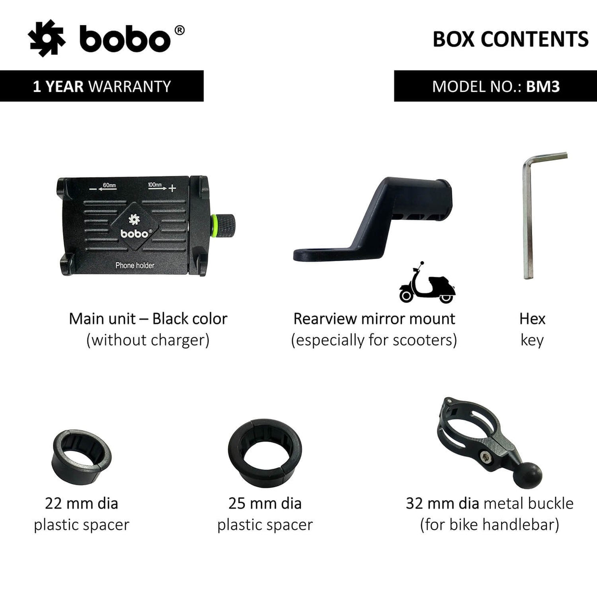 BOBO BM3 aluminium bike phone holder motorcycle mobile mount universal handlebar smartphone holder
