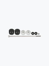 Legundary Custom KTM 390 Enduro R Rotex Front Wheel Slider black silver CNC aluminium fork axle protector