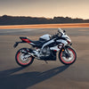 Barrel Outlaw 2.0 full system exhaust for Aprilia RS457 with header pipe side exit and underbelly stainless steel exhaust