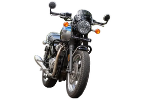 Silver Stallion slip on performance exhaust for Triumph Bonneville T120 1200 silver black matte brushed