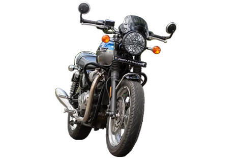 Silver Stallion slip on performance exhaust for Triumph Bonneville T120 1200 silver black matte brushed