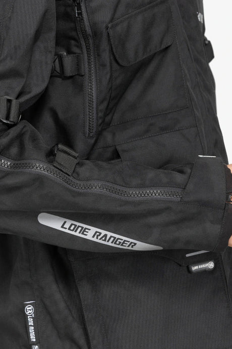Lone Ranger Wayfarer Black Cordura Touring Motorcycle Riding Jacket with Level 2 Armor