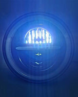 HJG 7 Inch Round Headlight Compatible with Royal Enfield, Jeep &amp; Harley Davidson (Harley Minus Headlight)