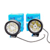 HJG LED Fog Lights for Bikes and Cars High Power, Heavy clamp and Strong ABS Plastic. (6 led Cap Set with Switch)