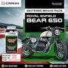CRANK1 CB312 Sintered Rear Brake Pads for Royal Enfield Bear 650 2024 Onwards, Interceptor 650, Continental GT 650, KTM 390 Adventure and Triumph Tiger 900