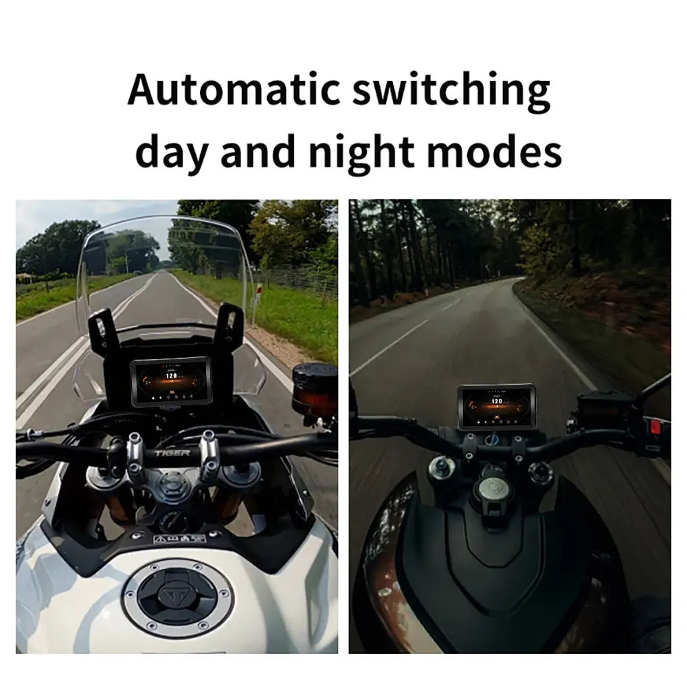 LBC Moto E1 5 inch motorcycle navigation system with Apple CarPlay Android Auto IPS display Lite and Elite models with remote camera TPMS