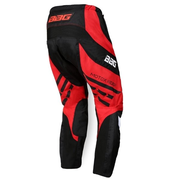BBG Motocross Riding Pants in Neon, Red and Orange