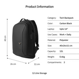 Vantora NEXUS Slingpack 12L | 2-in-1 Convertible Backpack & Sling for 14 Inch Laptop