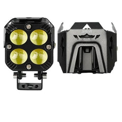 Original HJG 3-in-1 HJG Fog Light: 120W-12V Red, White, Yellow! Illuminate Your Ride with 4 LED Laser Widelight. Perfect for Bike, Car, Thar, Jeep Adventures