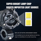 LIU HJG Mercedes Y Lens Dual Colour LED Fog Lights 90W for Motorcycles Cars and Jeeps