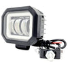 HJG Harley Square Shape fog light 3 Led Blue DRL For Bikes & Cars.(Light Power: 60W Voltage: DC9-80V)