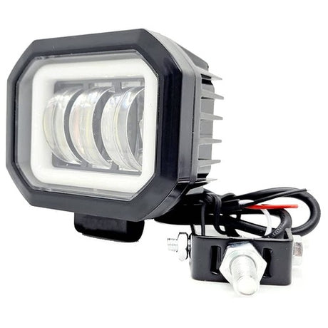 HJG Harley Square Shape fog light 3 Led Blue DRL For Bikes & Cars.(Light Power: 60W Voltage: DC9-80V)