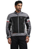 Royal Enfield Explorer V4 Print Class A Riding Jacket in Aurora Green, Red and Grey