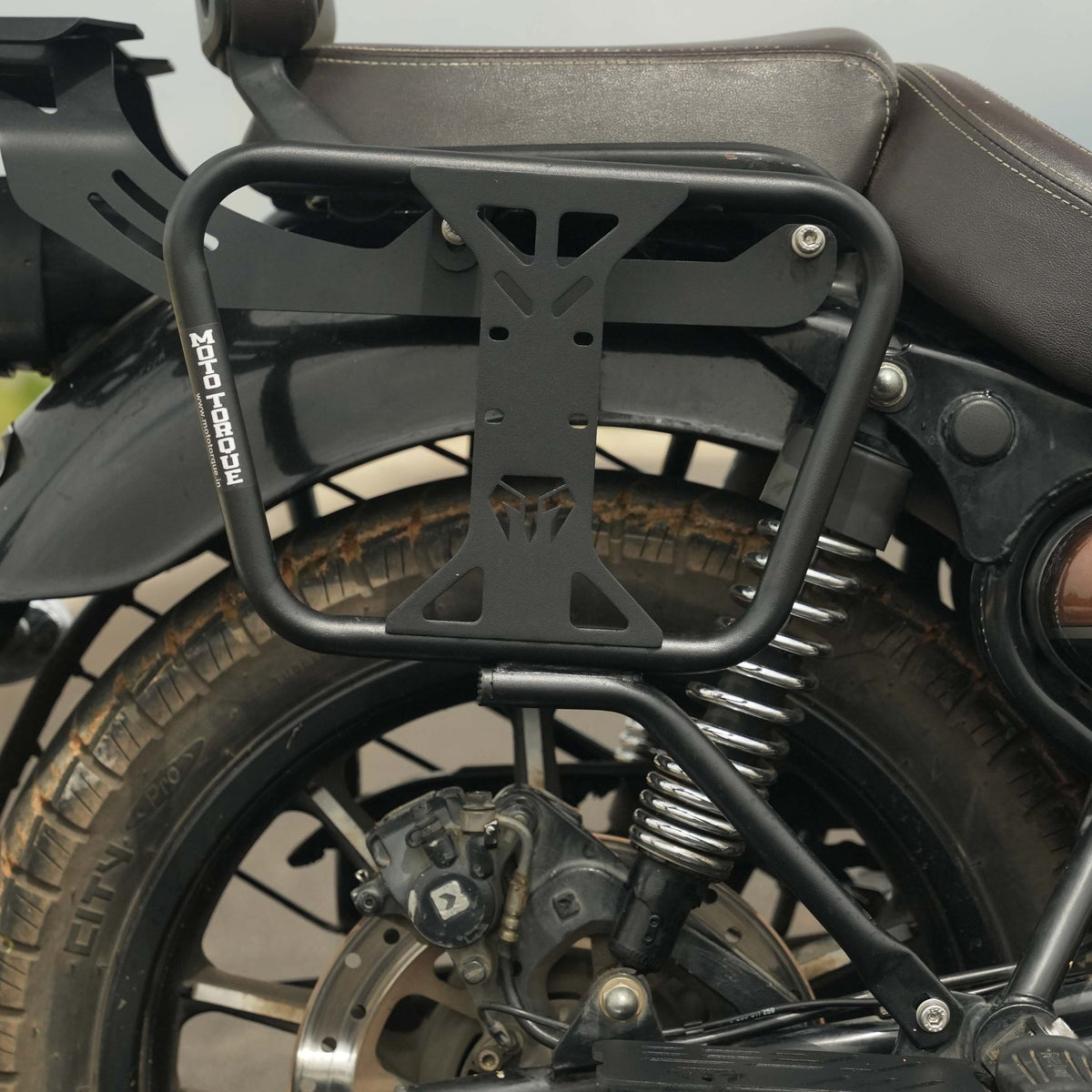 Moto Torque saddle stay for Royal Enfield Meteor 350 heavy duty saddle bag support accessory