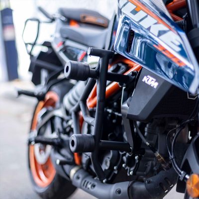 Hyperrider Crash Guard with CNC Delrin Frame Sliders for KTM Duke Gen 3 and Husqvarna 250 401 2024