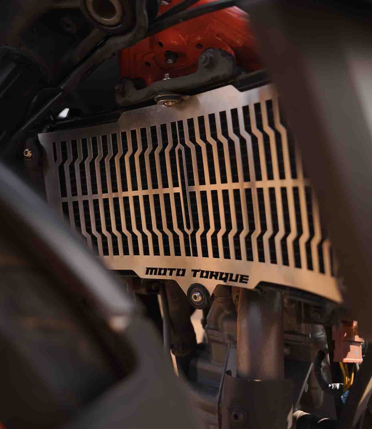 Mototorque radiator guard SS KTM Duke 390 Gen 3 stainless steel protection grill