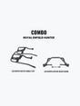 Legundary Custom Hunter 350 crash guard and Halter saddle stay combo black mild steel engine protection luggage support