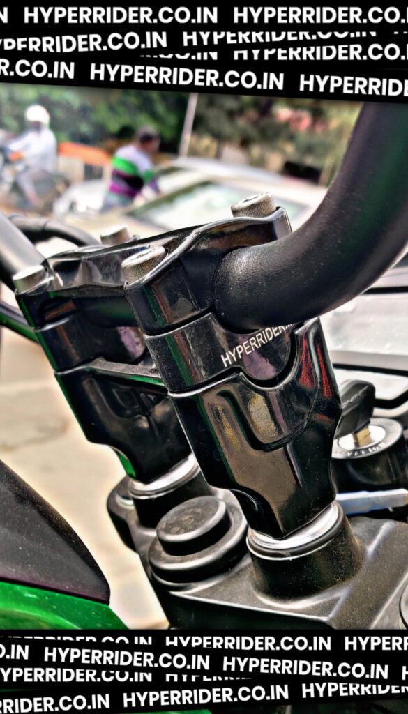 Hyperrider adjustable handlebar riser for Bajaj Dominar 250 and Dominar 400 2017 to 2022 ergonomic motorcycle handlebar upgrade