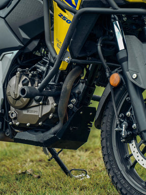 Legundary Custom Vambrace Bash Plate for Suzuki V-Strom 800DE Mild Steel Black Engine Sump Guard Protection