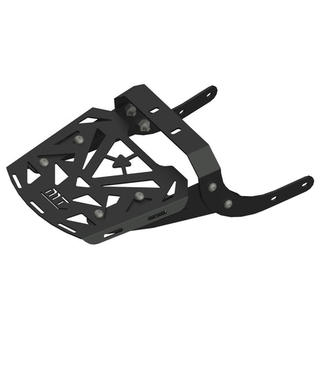 Moto Torque RAFTER heavy duty motorcycle back carrier with top plate for luggage and touring