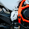Legundary Custom KTM 390 Enduro R Titan Master Cylinder Guard Silver aluminium brake reservoir protector