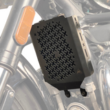 Auto Engina Radiator Guard for Royal Enfield Super Meteor 650 3mm Mild Steel Gloss Black Radiator Protection