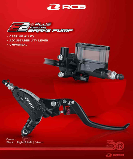 RCB E2+ RH 14mm black aluminum master brake pump 01BP059B