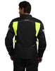 Royal Enfield Explorer V4 Print Class A Riding Jacket in Aurora Green, Red and Grey